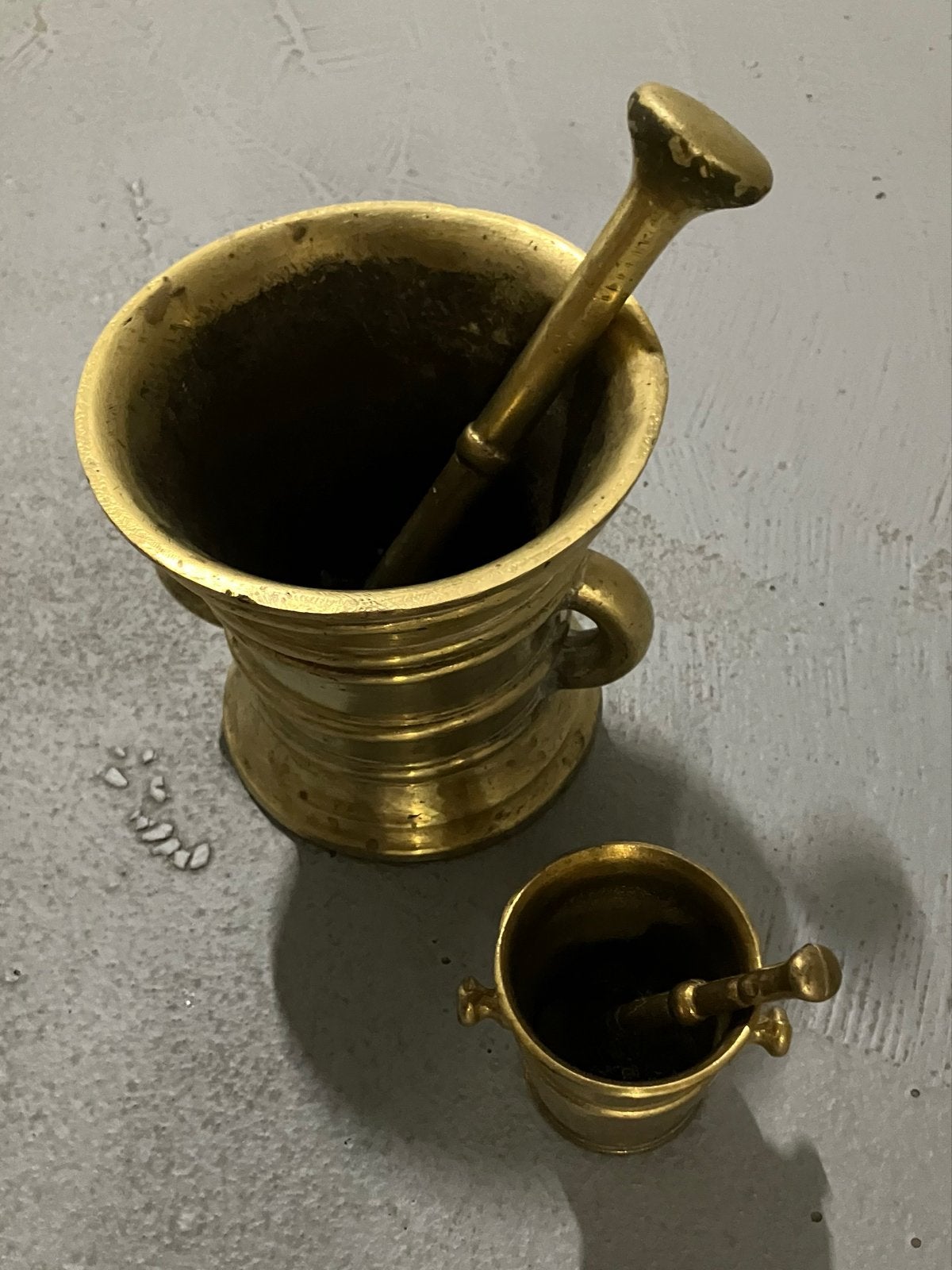 Antieke Bronzen Vijzels met Stampers - Set van 2, Ophalen, Brons