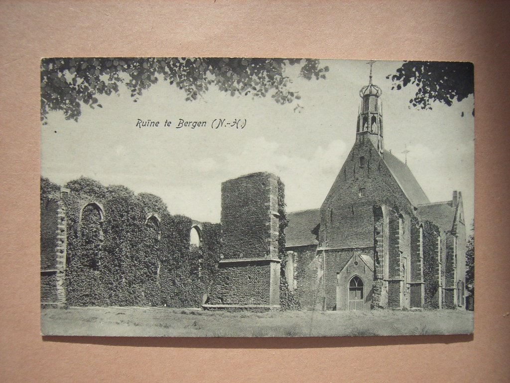 Ansichtkaart De Ruine te Bergen NH, Verzamelen, Ophalen of Verzenden, 1940 tot 1960, Ongelopen, Noord-Holland