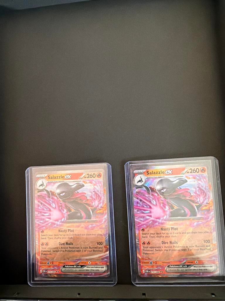Salazzle ex #16 Pokémon Kaart - Twee euro per stuk, Ophalen of Verzenden, Nieuw, Losse kaart, Foil