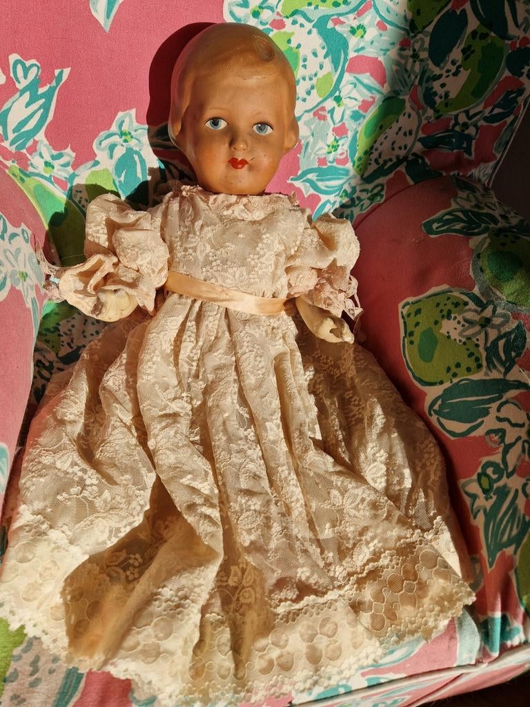 Antieke vintage celluloid pop 1935 1948, Verzamelen, Poppen, Ophalen of Verzenden, Gebruikt, Pop