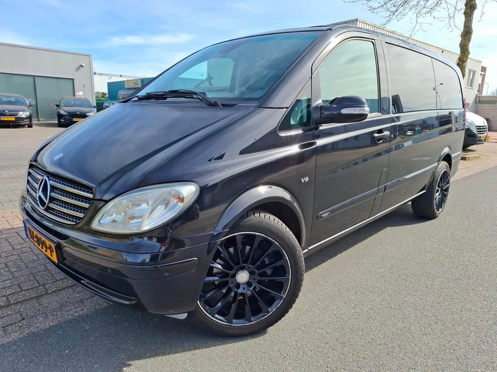 Mercedes-Benz Viano 3.0 CDI Lang AUTOMAAT/CLIMA/CRUISE/NAVI/, Auto's, Achterwielaandrijving, Gebruikt, Beige, Leder en Stof