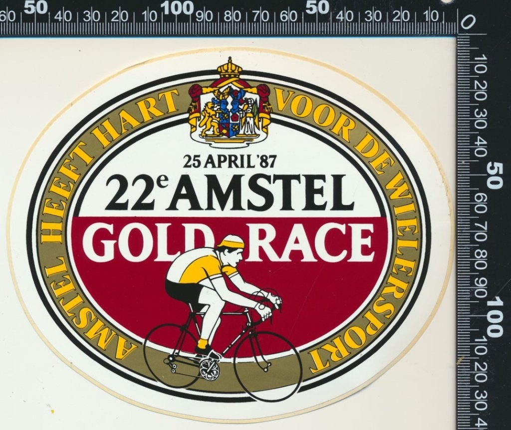 Sticker: Amstel Gold Race 1987, Ophalen of Verzenden, Zo goed als nieuw, Sport