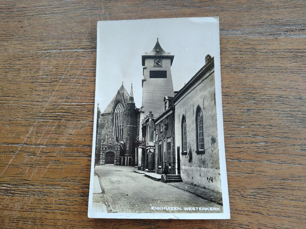 Enkhuizen Westerkerk fotokaart, Ophalen of Verzenden, Voor 1920, Noord-Holland