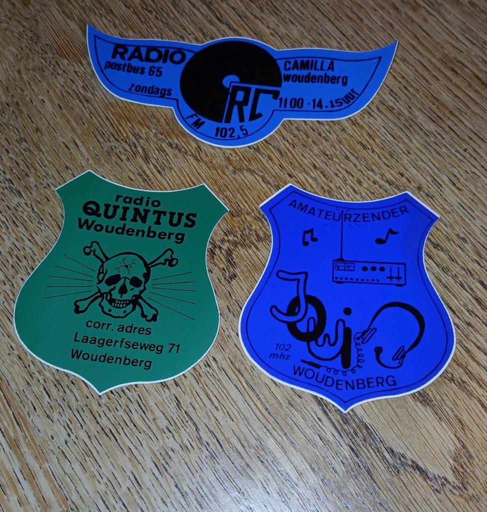 Stickers piraat zendamateur uit WOUDENBERG, Ophalen of Verzenden, Zo goed als nieuw