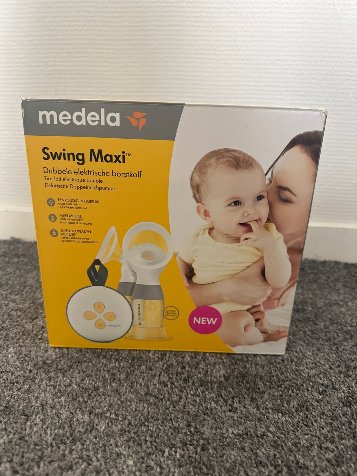 Medela Swing Maxi Dubbele Elektrische Borstkolf, Kinderen en Baby's, Ophalen of Verzenden, Zo goed als nieuw