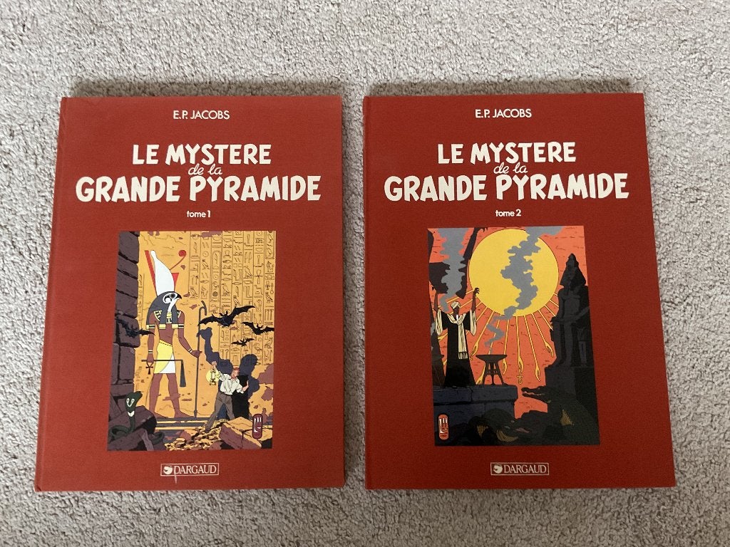 Blake en Mortimer - Le Mystere De La Grande Pyramide - Groot, Gelezen, Eén stripboek, Ophalen of Verzenden, E.P. Jacobs
