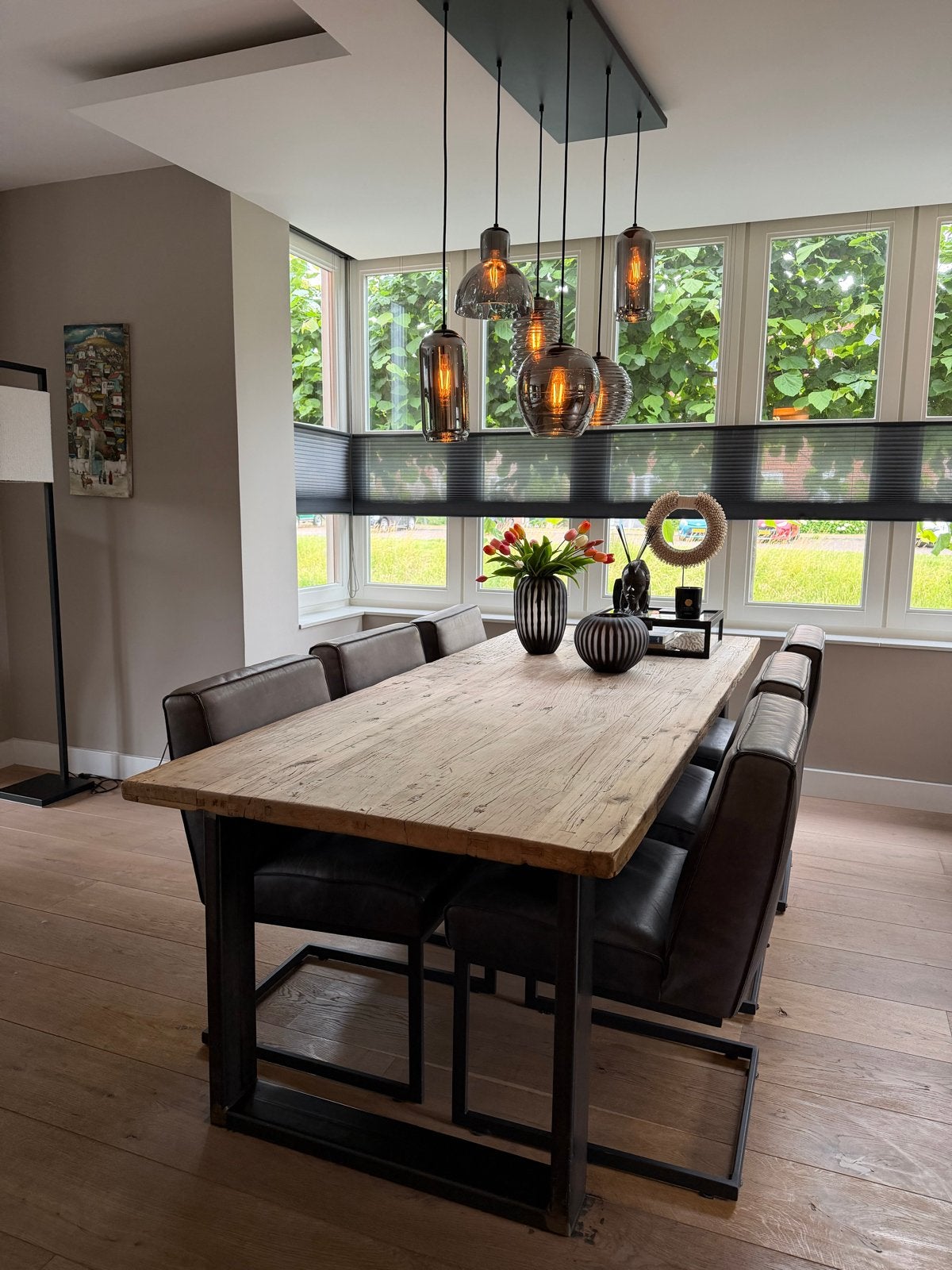 Robuuste eettafel (240cm lang), Ophalen, 200 cm of meer, 50 tot 100 cm, Zo goed als nieuw