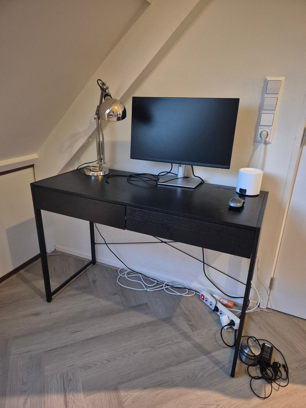 mooi compact bureau zo goed als nieuw, Zwart, 112 cm, 48 cm, Hout