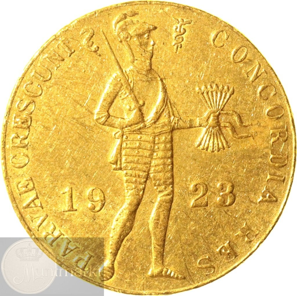 Nederland - Gouden dukaat 1923, Koningin Wilhelmina, Losse munt, Goud, Overige waardes