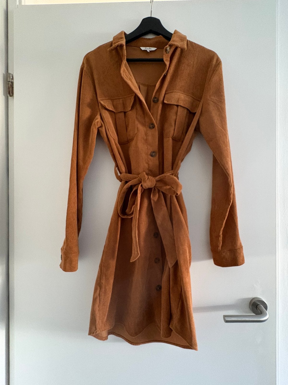 Blouse-jurk | Bien Bleu | maat M | roest | bruin | corduroy, Ophalen of Verzenden, Zo goed als nieuw, Bruin