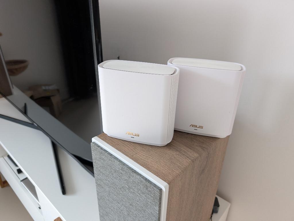Mesh systeem ASUS ZenWifi XT8 2-pack, Ophalen of Verzenden, Zo goed als nieuw, Router, Asus, zenwifi, xt8, xt9, wifi 6, wifi 7