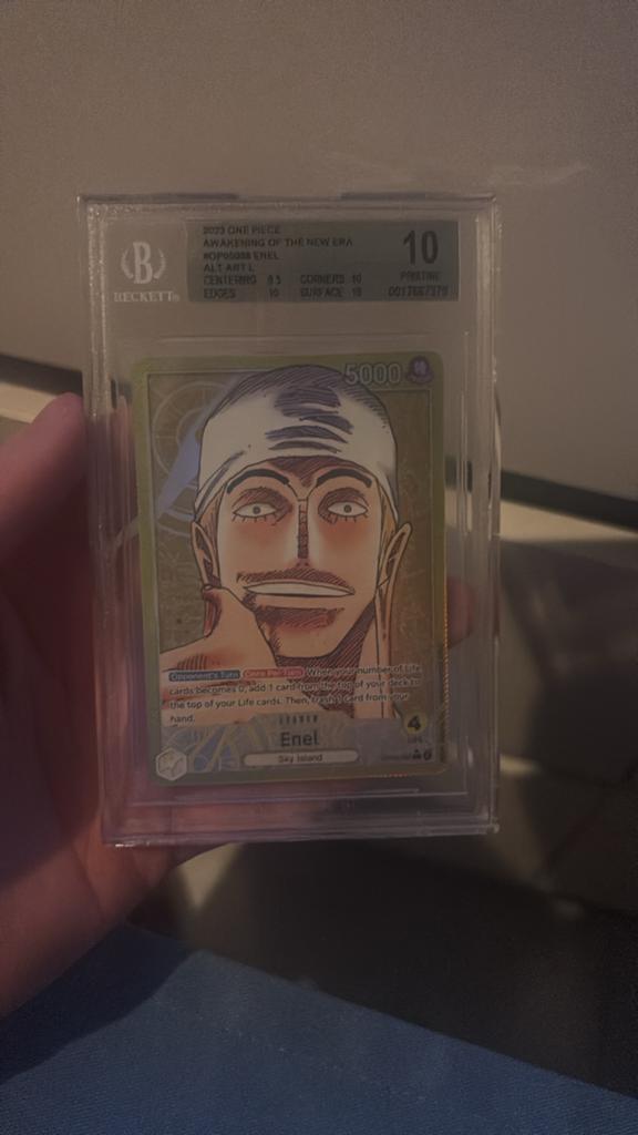 One Piece OP05-098 Enel Alt Art BGS 10, Ophalen, Nieuw, Losse kaart