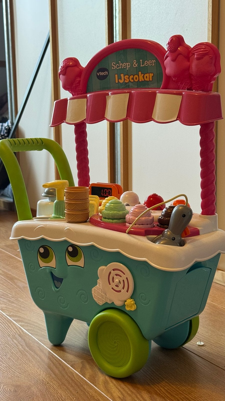 VTech Schep & Leer IJscokar met geluid, kassa en geld, Ophalen, Gebruikt, Jongen of Meisje