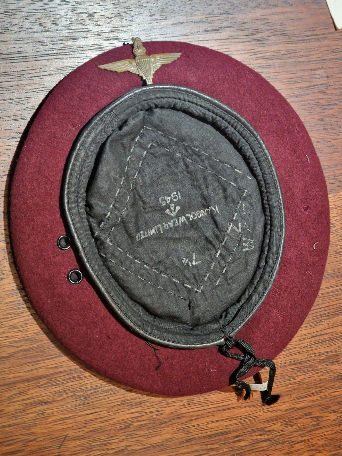 1945 Kangol Para Parachute Regiment beret Airborne, Ophalen of Verzenden, Landmacht, Engeland, Helm of Baret