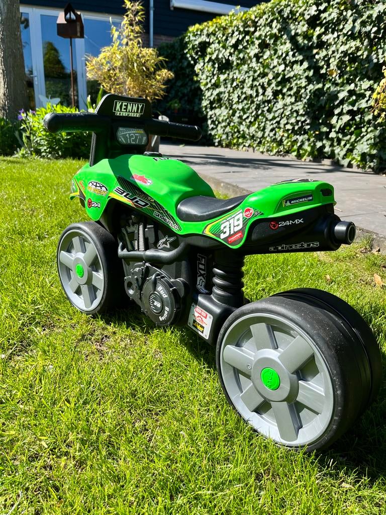 Falk Kawasaki Bud Racing loopmotor - Zo goed als nieuw!, Ophalen, Zo goed als nieuw, Loopfiets