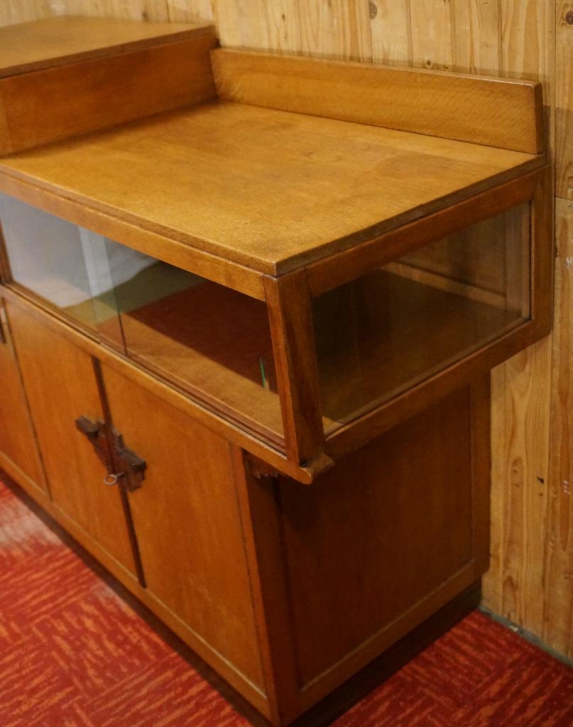 Amsterdamse school dressoir Dutch Art Deco kast meubel Oak, Ophalen, Glas, Gebruikt, Jugenstil, Art Deco, Vintage, Antiek, oude, Modernisme, Antique