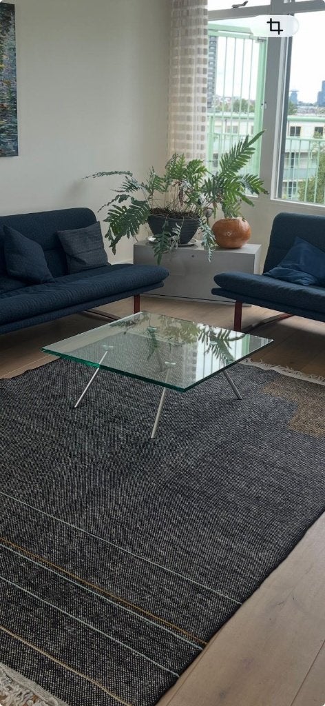 salon tafel, Huis en Inrichting, Ophalen, Gebruikt, Vierkant, Glas