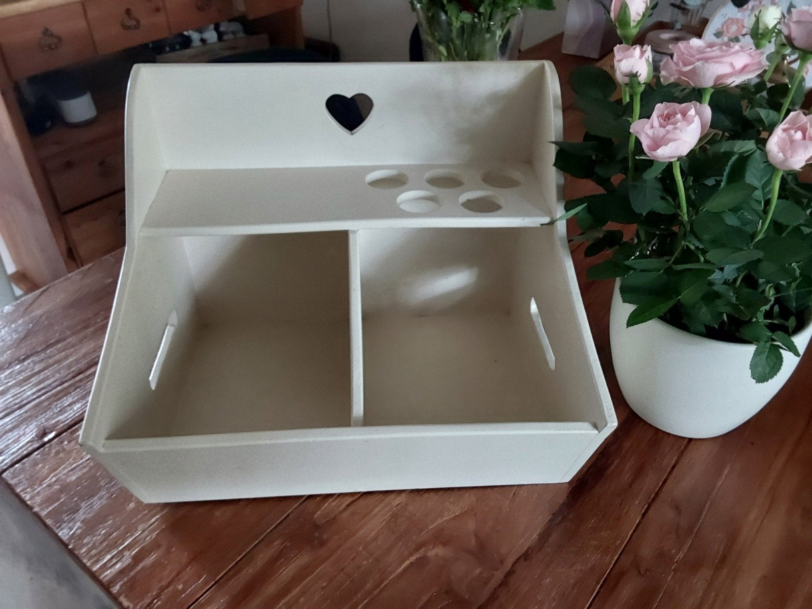 Landelijke gruttersbak met hartje, Hout, Gebruikt, Ophalen of Verzenden, Landelijk
