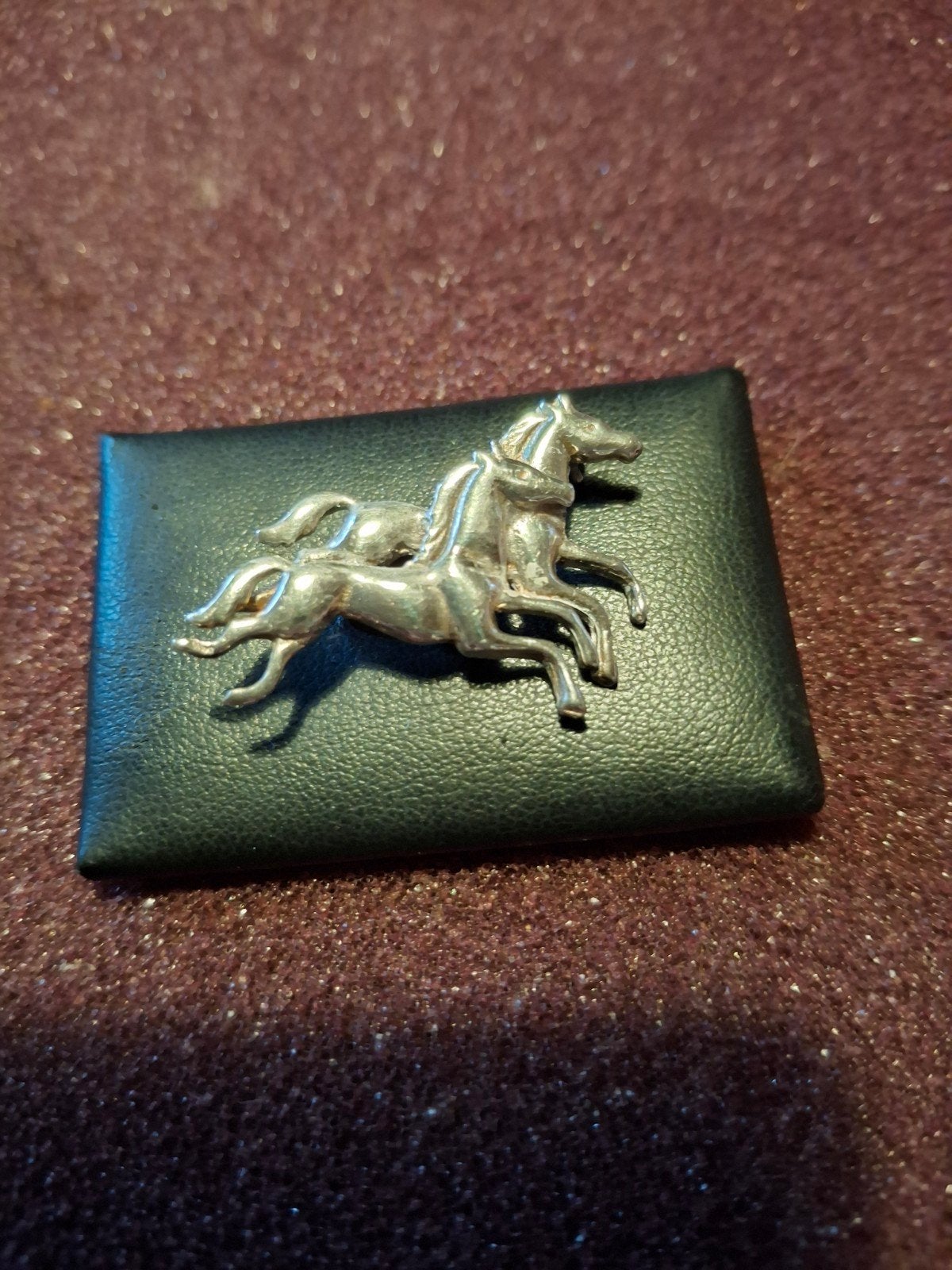 Zilveren broche  paarden, Ophalen of Verzenden