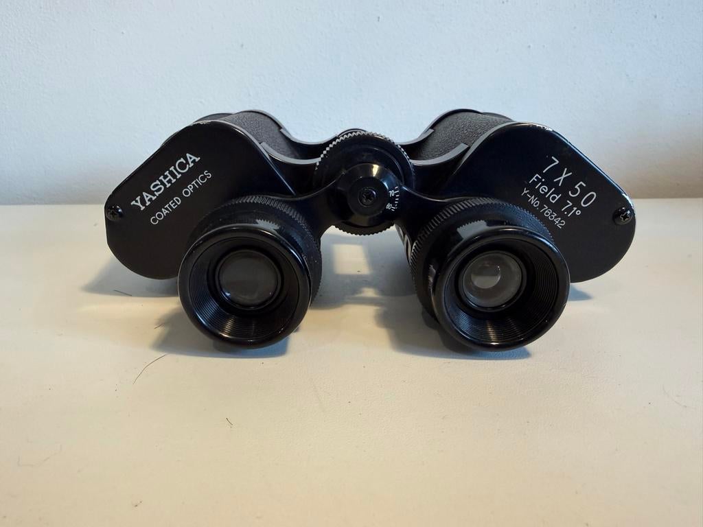 Verrekijker Yashica 7x50 Field 7.1 met originele tas, Minder dan 8x, Zo goed als nieuw, Met hoes of tas, Porro (met knik)