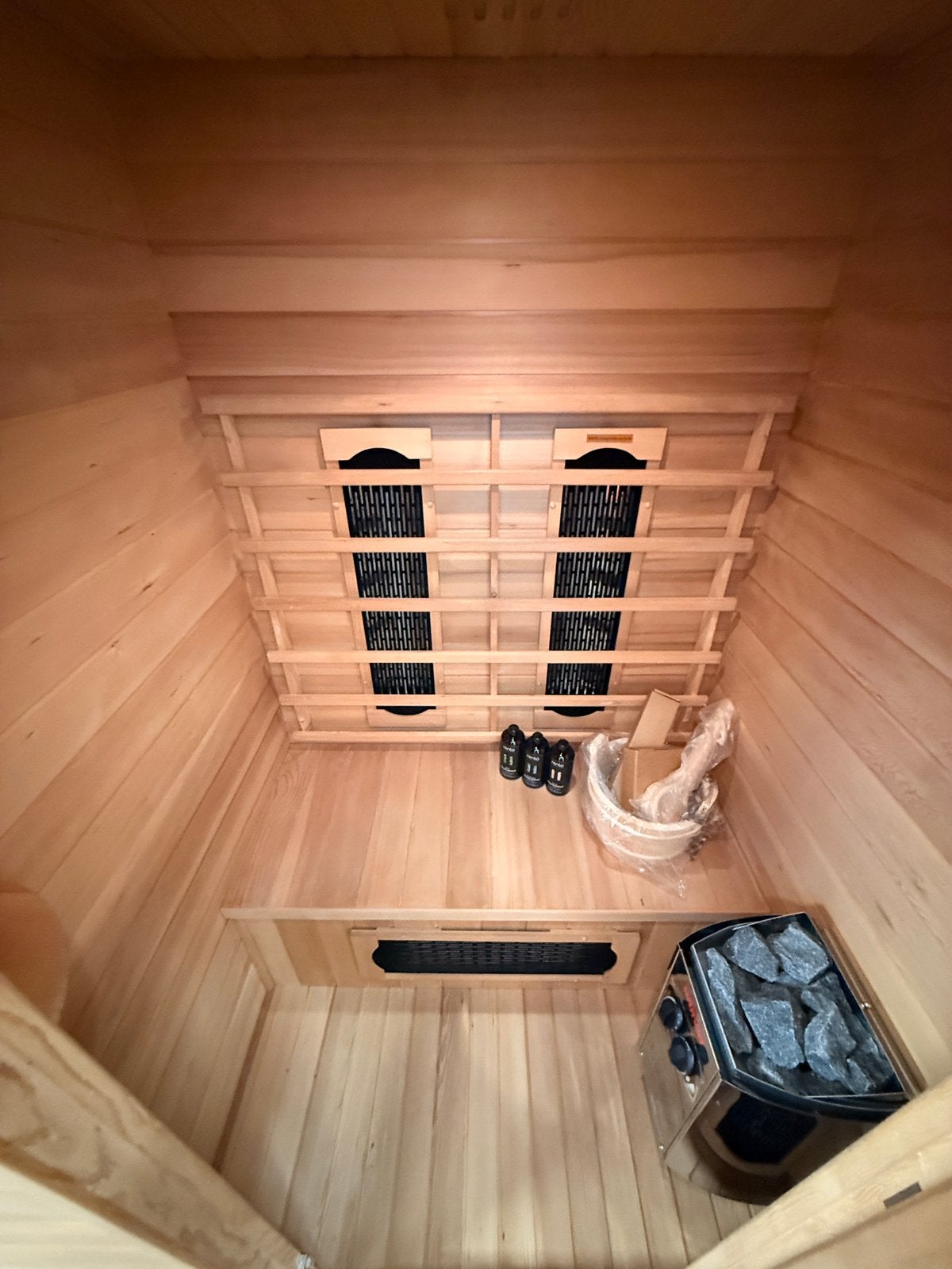 COMBI SAUNA | Infrafood + Finse sauna | GRATIS BEZORGING, Ophalen of Verzenden, Zo goed als nieuw, Fins of Traditioneel, Complete sauna