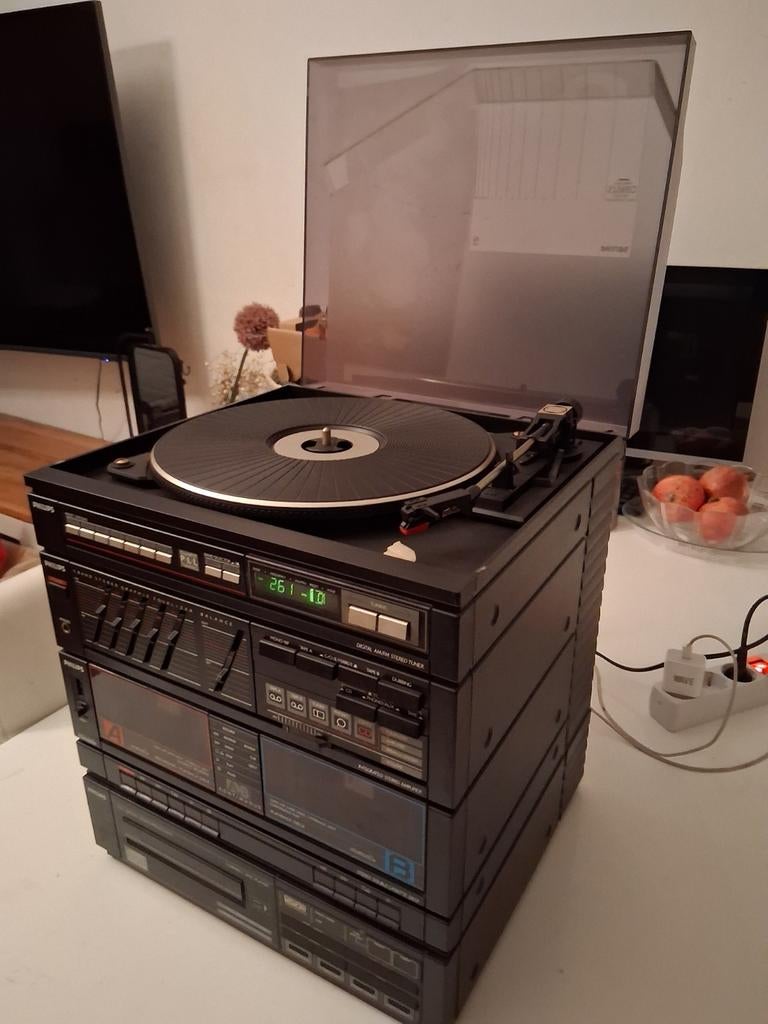 philips fcd 565/30 cd plastspeler en cassette seterro set., Ophalen, Philips