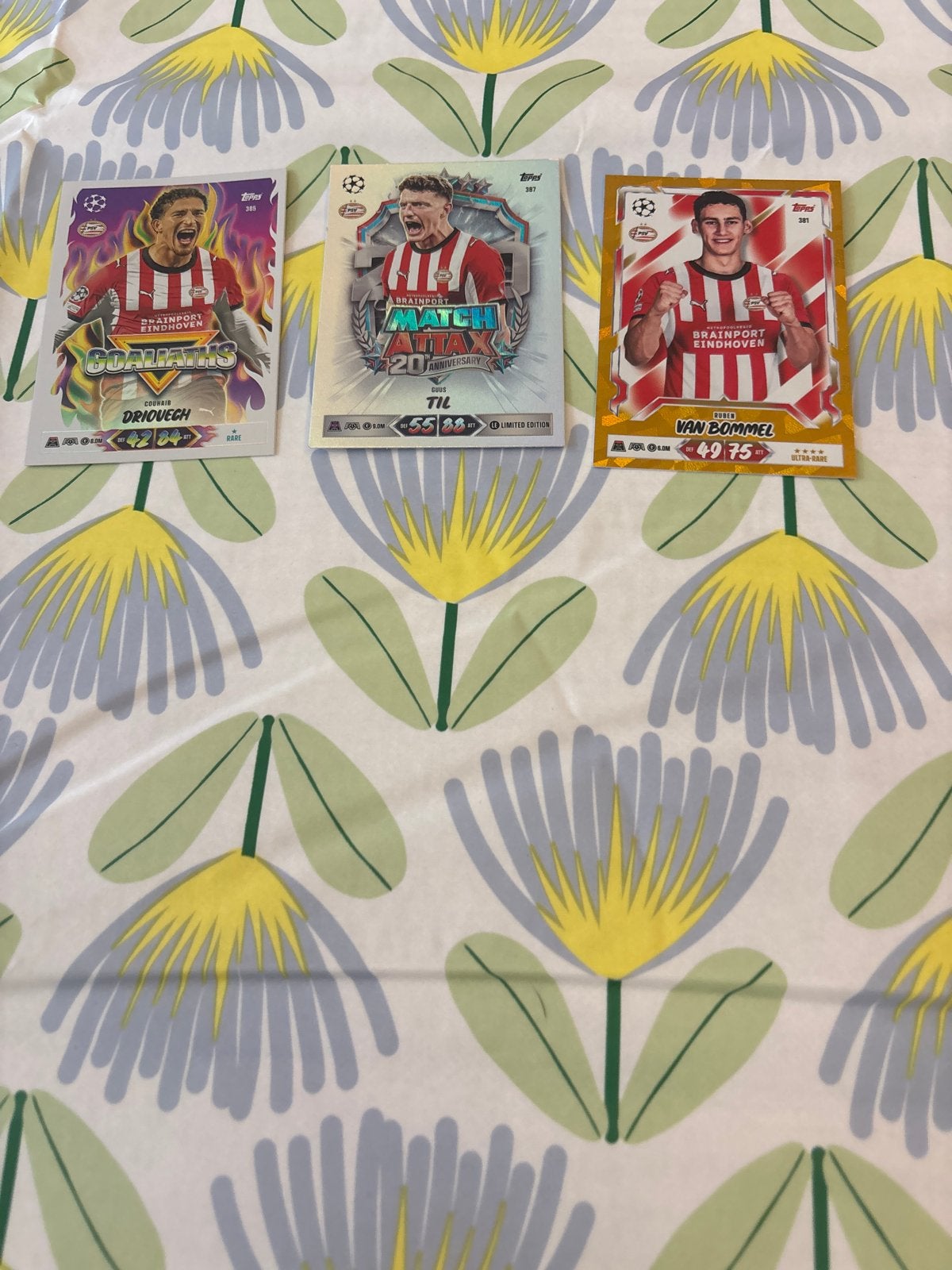 PSV Match Attax Voetbalkaarten - Driouech, Til, Van Bommel, Verzamelen, Ophalen of Verzenden, Zo goed als nieuw, PSV, Spelerskaart