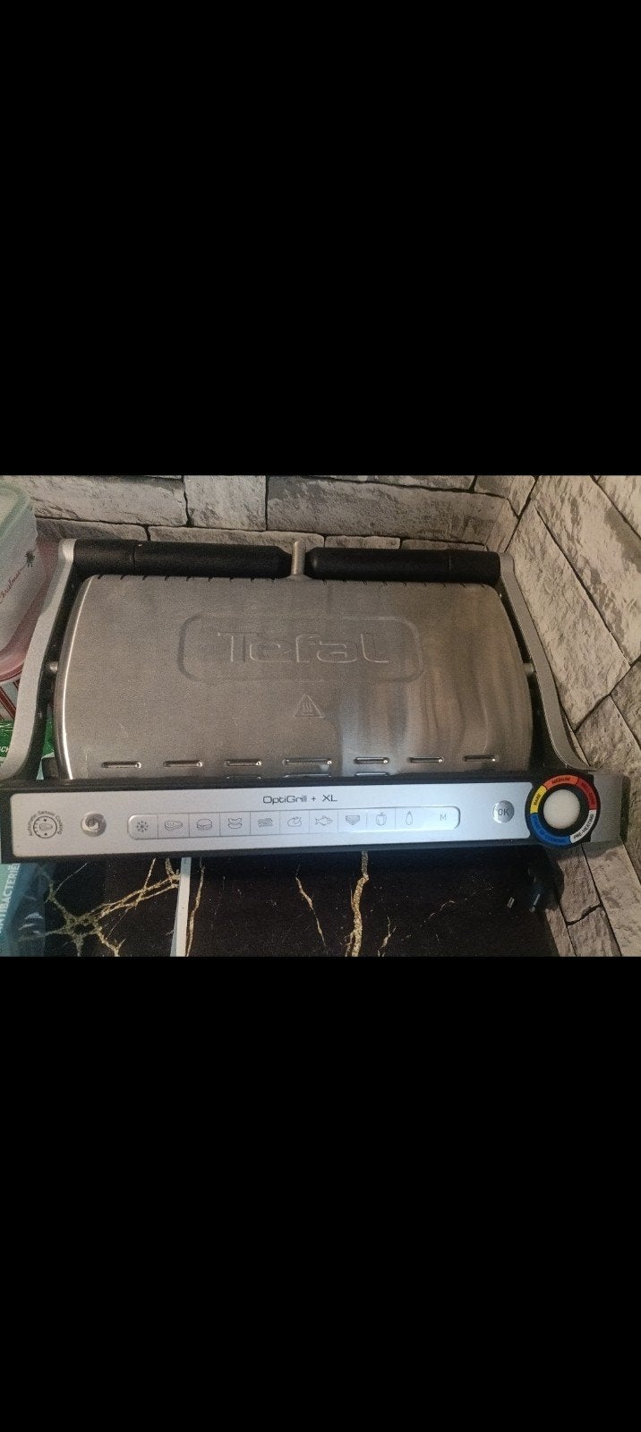 Tefal OptiGrill+ XL met 9 automatische programma's, Ophalen of Verzenden, Zo goed als nieuw, Vaatwasserbestendig