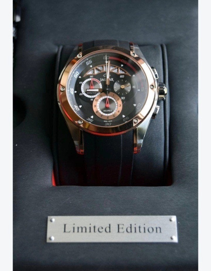 Jaguar J652 Limited Edit. Chronograph nr 1541/3000  Swiss, Overige merken, Leer, Staal, Polshorloge