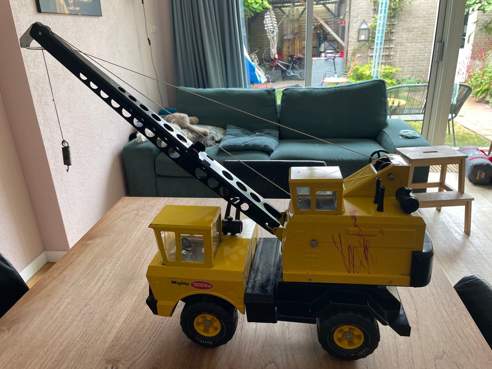 Mighty Tonka Hijskraan - Vintage Speelgoed, Ophalen, Gebruikt