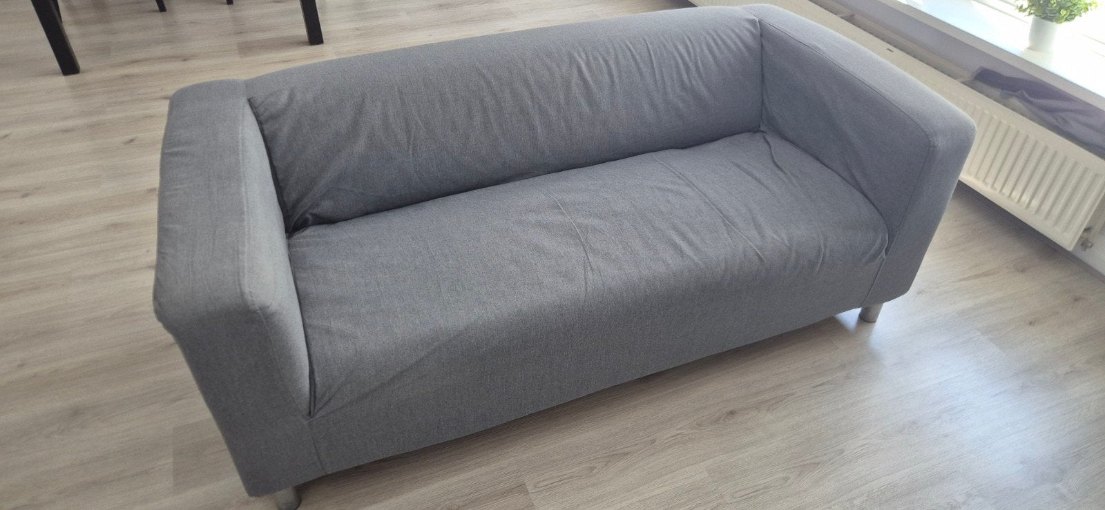 GRATIS klippan IKEA 2-zitsbank grijs, Ophalen, Gebruikt, 150 tot 200 cm, Tweepersoons