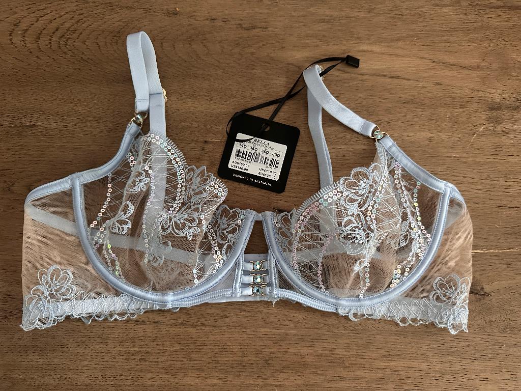 Honey Birdette Bella Sky Blue maat 80D – nieuw met kaartjes, Honey Birdette, Ophalen of Verzenden, Blauw, BH