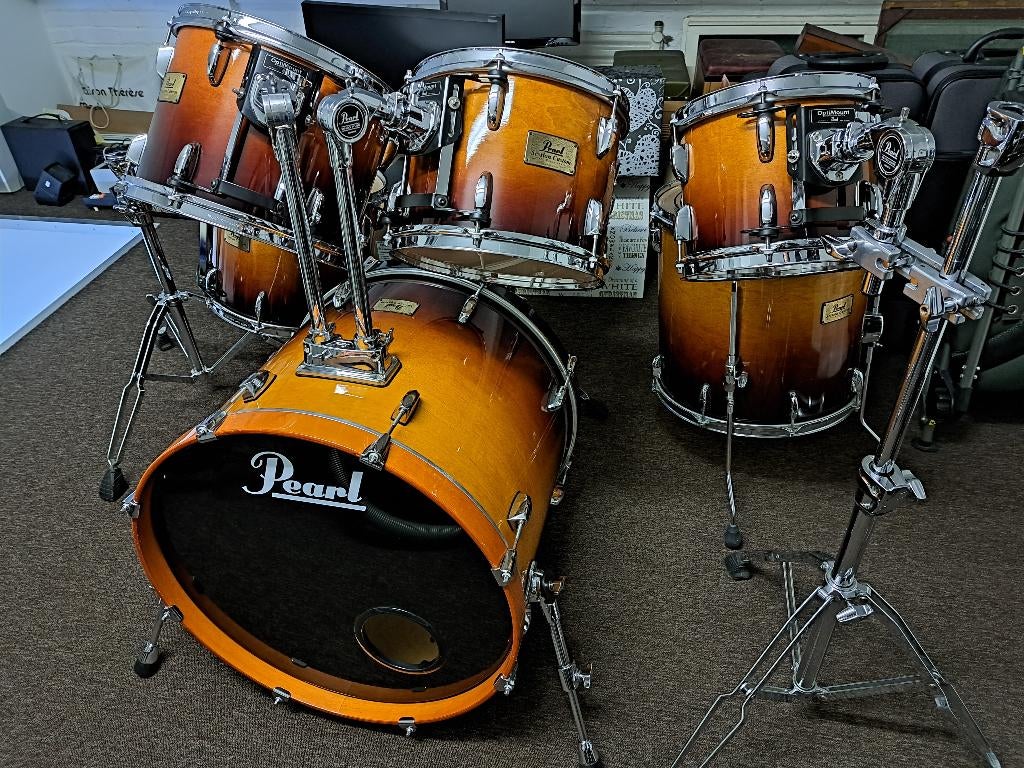 Drumstel Pearl Session Custom Maple Vintage Fade, Muziek en Instrumenten, Ophalen, Zo goed als nieuw, Pearl