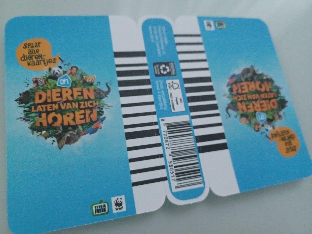 1 setje dierenkaartje AH, Albert Heijn, Ophalen of Verzenden