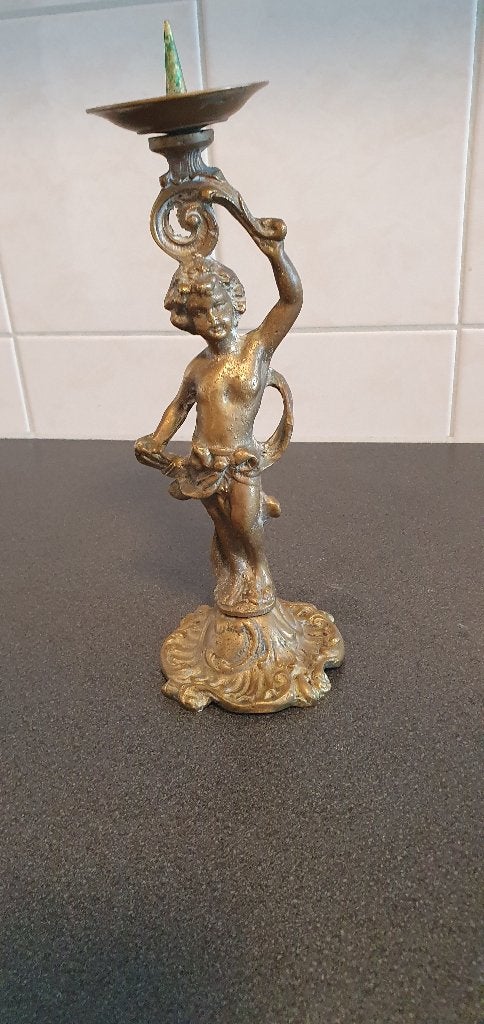 Kandelaar messing, Ophalen, Koper of Brons