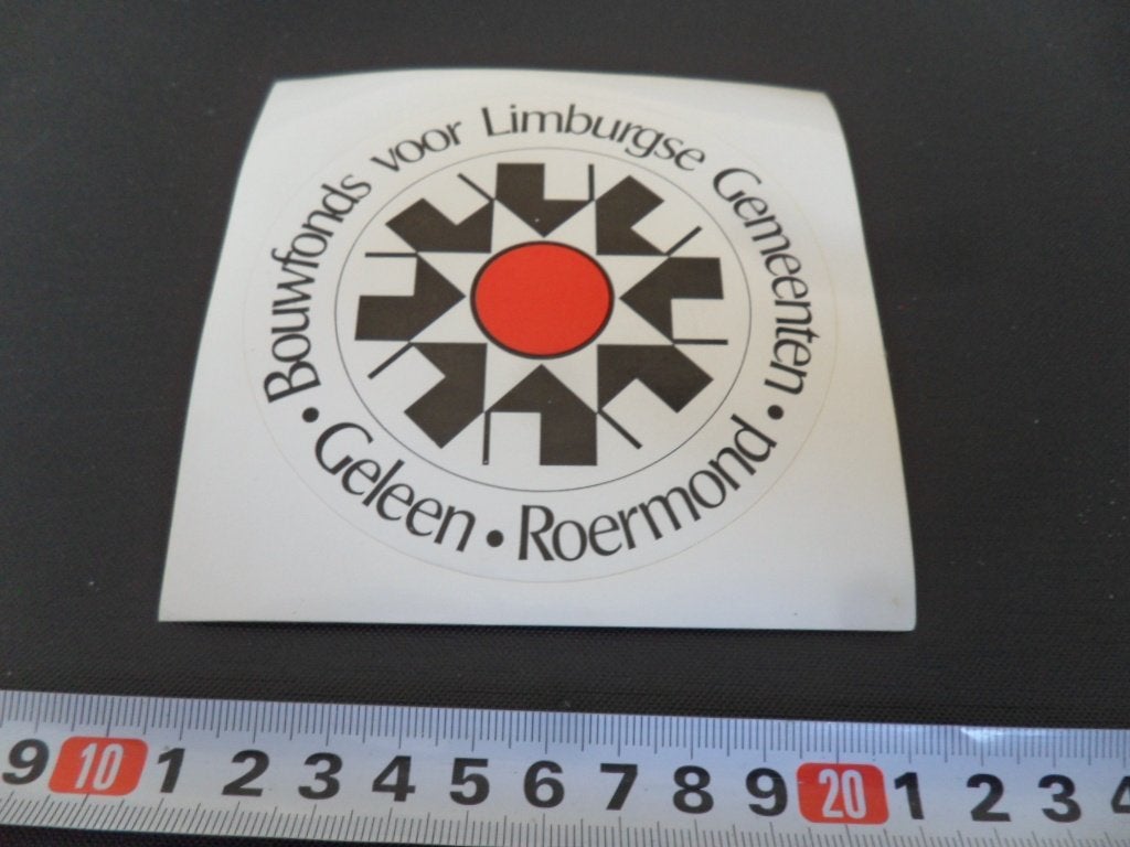 sticker bouwfonds voor limburgse gemeenten *, Ophalen, Zo goed als nieuw
