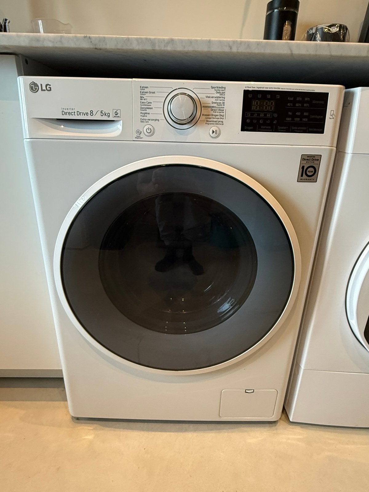 LG direct drive  8 / 5 Kg, 6 tot 8 kg, Ophalen, Zo goed als nieuw, 85 tot 90 cm