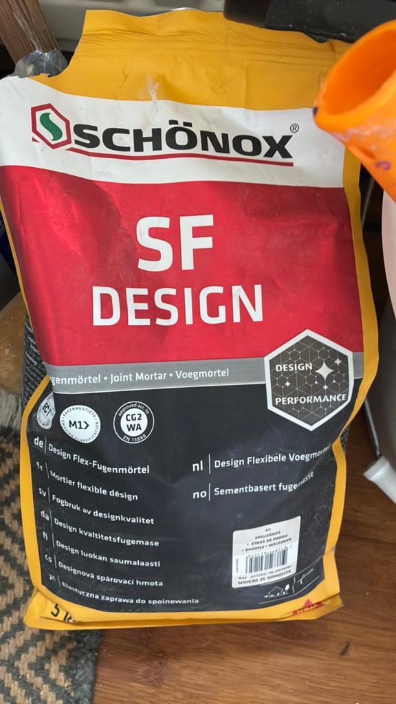 Schönox SF Design Flexibele Voegmortel (meer dan de helft vo, Doe-het-zelf en Verbouw, Tegels, Ophalen, Gebruikt, Overige typen