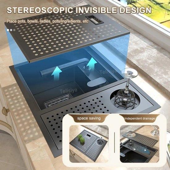 Compact Roestvrijstalen Gootsteen – Spoelbak, Corvance B.V., Verzenden, Nieuw, Corvancebol@gmail.com