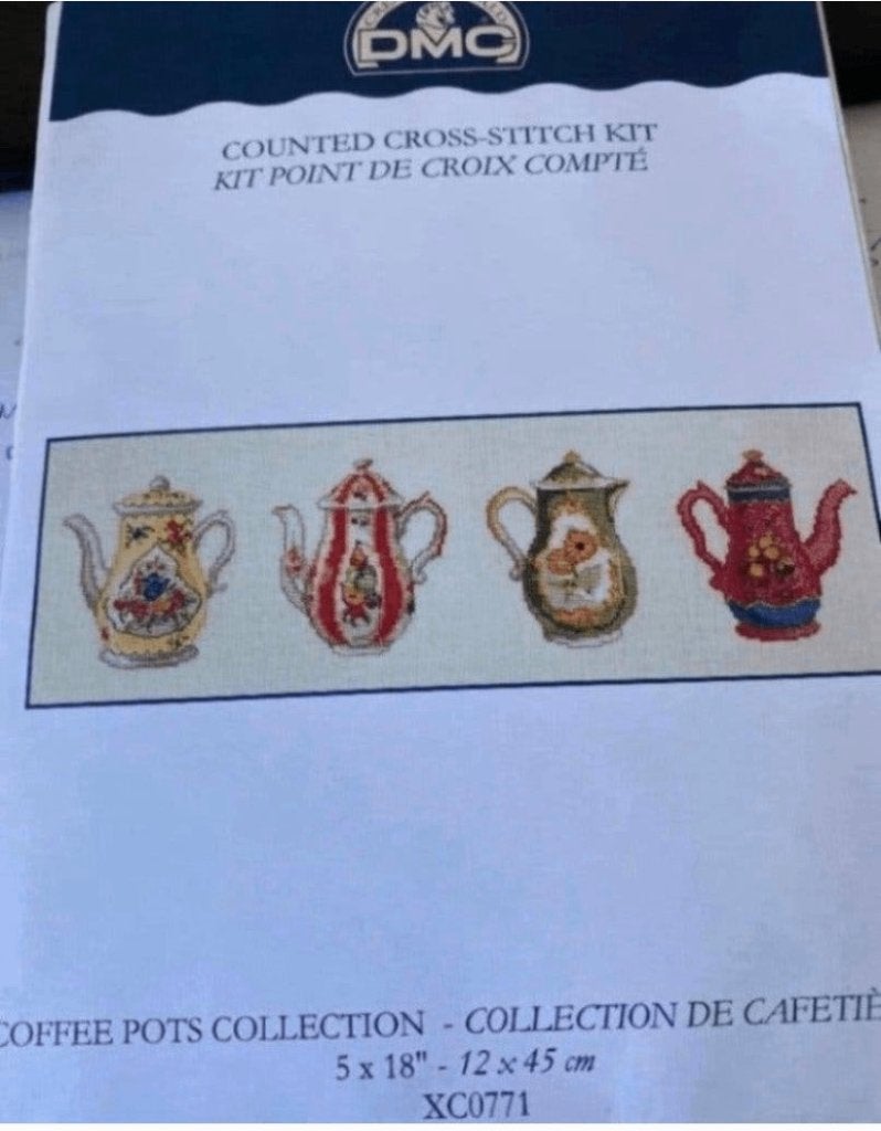 BORDUURPAKKET DMC COFFEE POTS COLLECTION, Verzenden, Nieuw, Handborduren, Borduurpakket