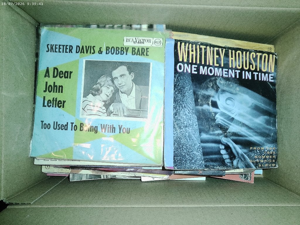 Partij verzameling vinyl singles, Gebruikt, 7 inch, Ophalen of Verzenden, Pop