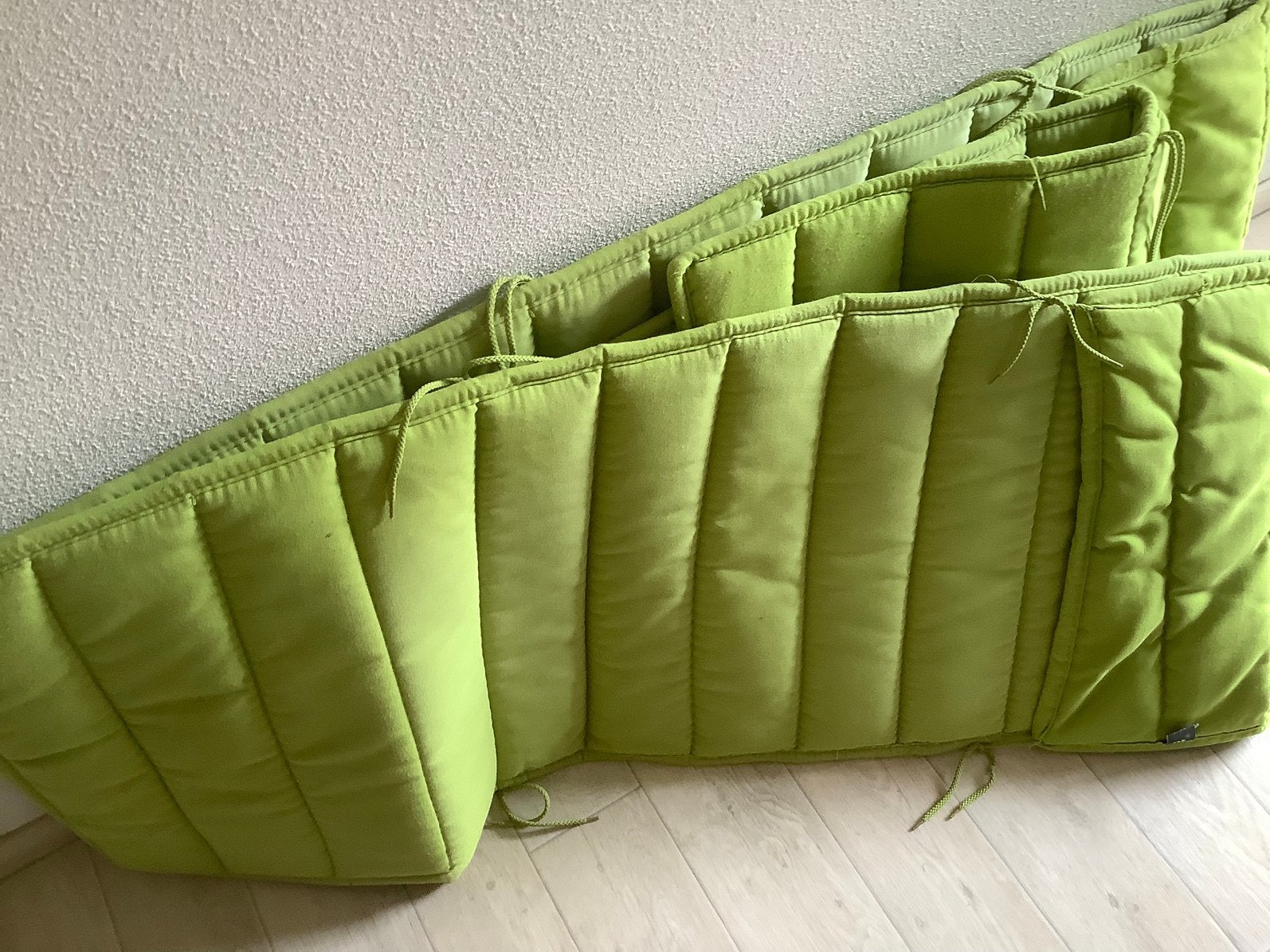 3 Kussens hoge rug mt. 50 bij 123, Tuin en Terras, Tuinmeubel-accessoires, Ophalen, Gebruikt