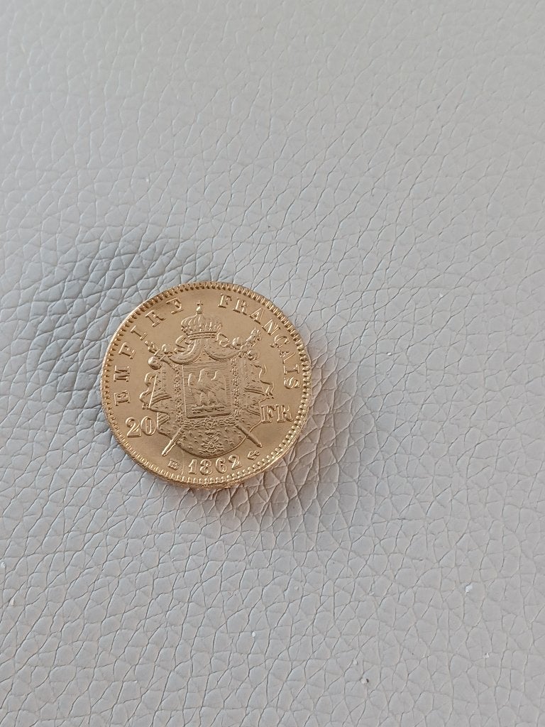 20 franc 1862 Napoleon, Verzenden, Frankrijk, Losse munt, Goud