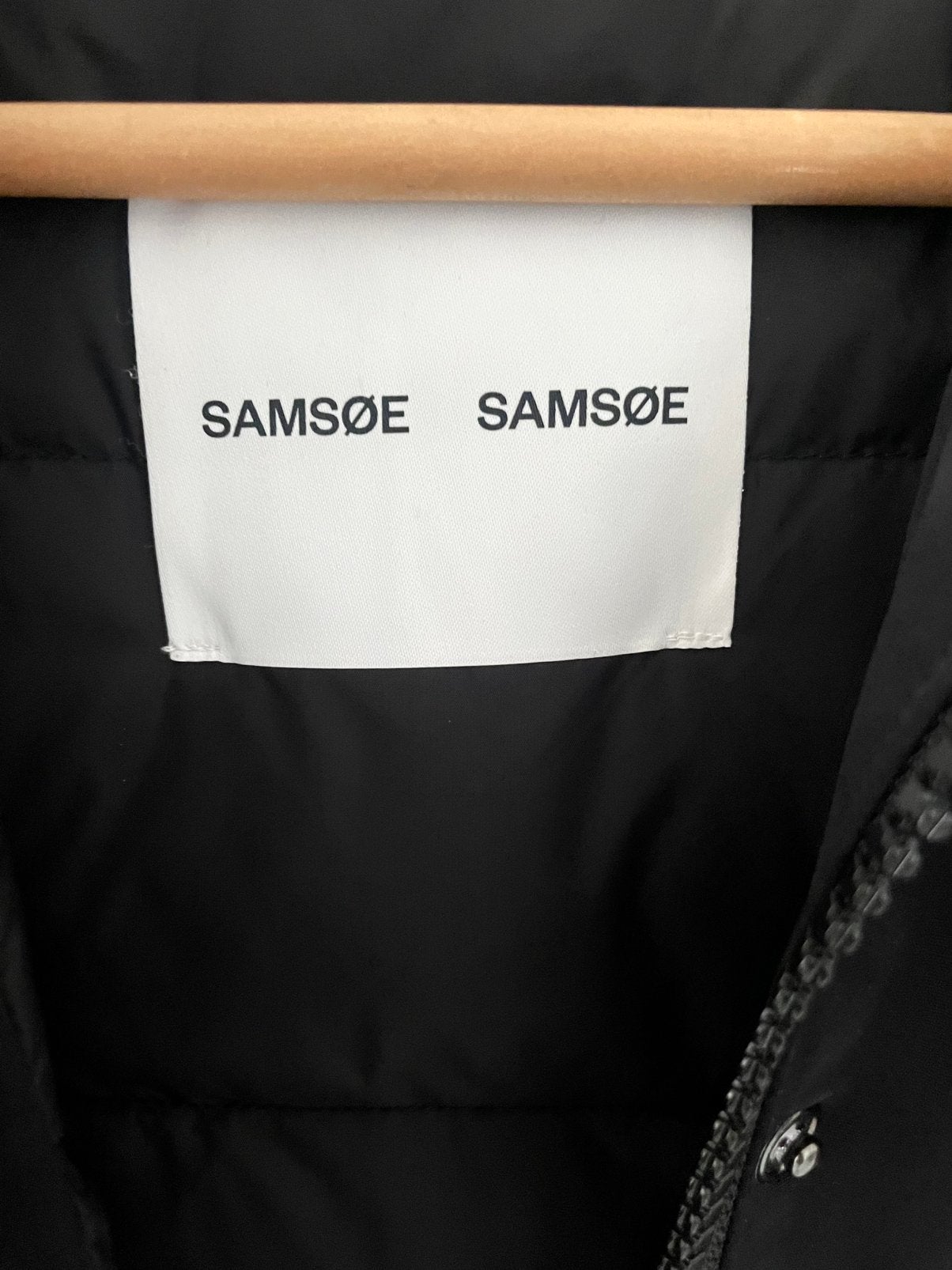 Samsøe Samsøe donsen parka jas, zwart, maat S, Ophalen, Zo goed als nieuw, Maat 36 (S), Zwart