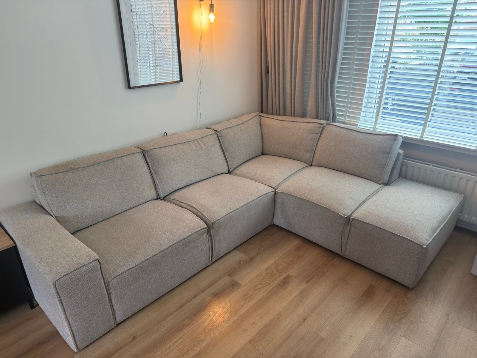 Karwei Hoekbank Mack Rechts verlengd, Ophalen, 250 tot 300 cm, Gebruikt, Hoekbank