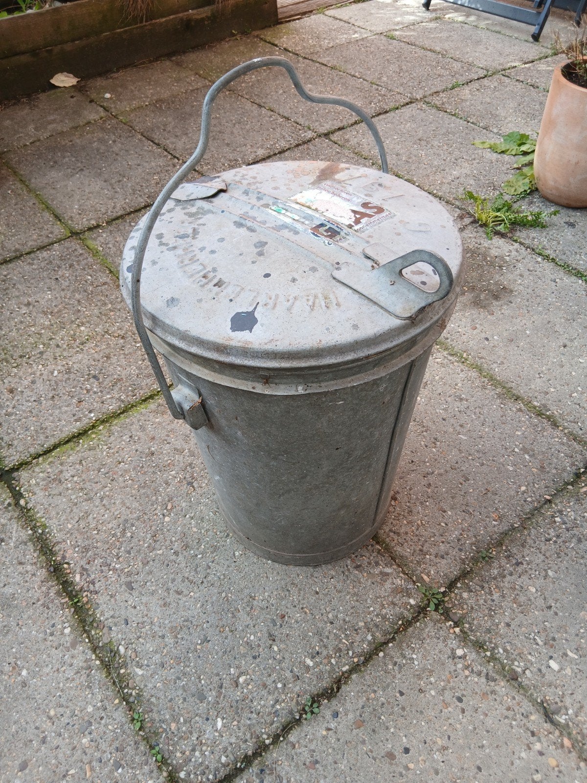 gegalvaniseerde zinken vuilnisbak, Ophalen of Verzenden