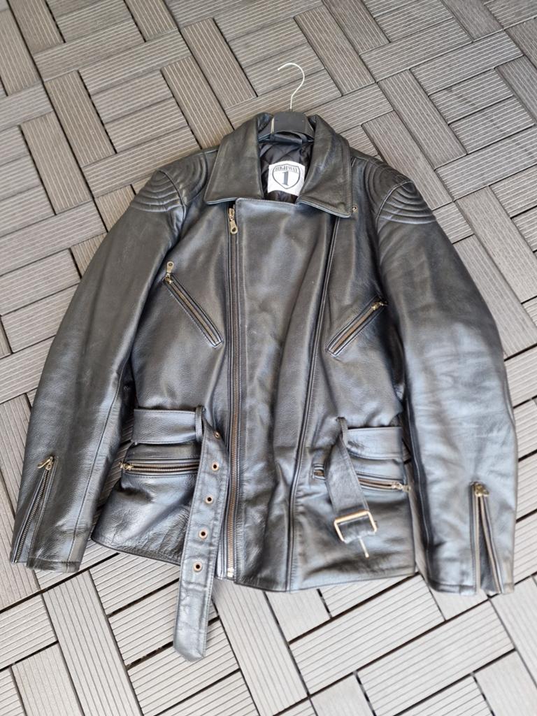 Zgan proof highway leren motorjas maat 52, Motoren, Kleding | Motorkleding, Ophalen of Verzenden, Tweedehands, Jas | leer