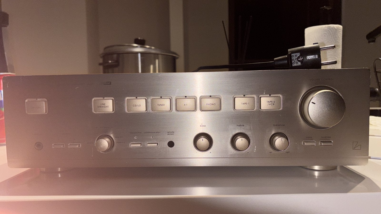 Luxman a-377, Gebruikt, 120 watt of meer, Stereo, Ophalen