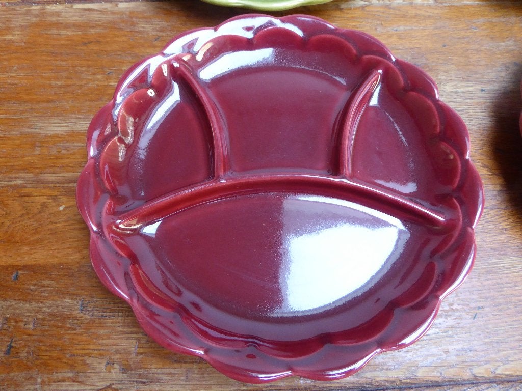 6 vintage keramiek fondue borden, Antiek en Kunst, Ophalen of Verzenden
