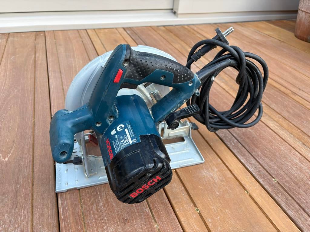 Bosch Professional GKS 190 Cirkelzaag 1400W 190mm, Gebruikt, Cirkelzaag, 70 mm of meer, Ophalen of Verzenden